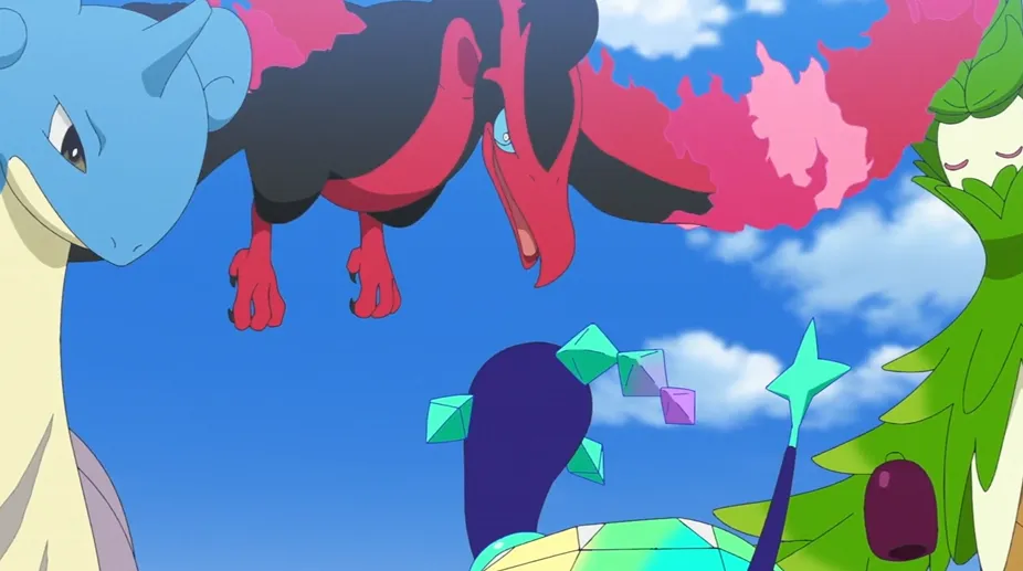 The Pokemon Weekly No50「オーロラ観測班レックウザを目撃」 Pokemon Weekly Carddass Aurora Observation Team Sights