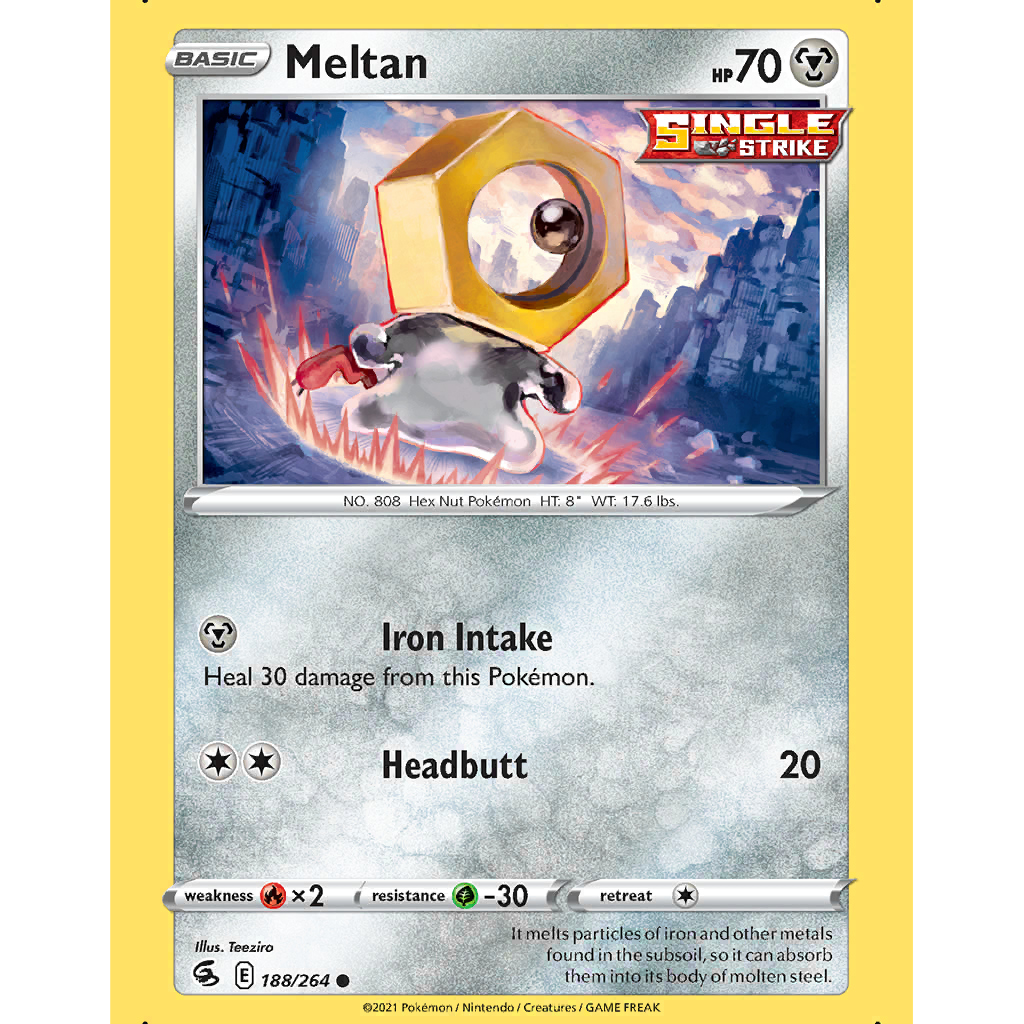 超話題新作 Meltan Strike Fusion - Shield & Sword - 188/264) (FST ポケモンカードゲーム