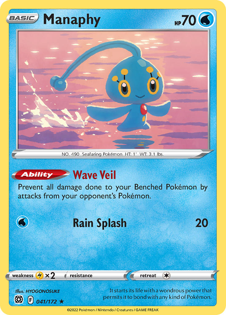 Manaphy (BRS 41/172) - Sword & Shield - Brilliant Stars