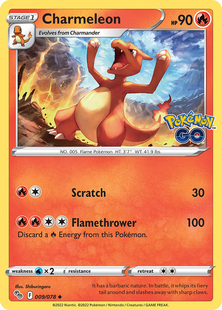 リザード (PGO 9/78) - Pokémon TCG: Pokémon GO