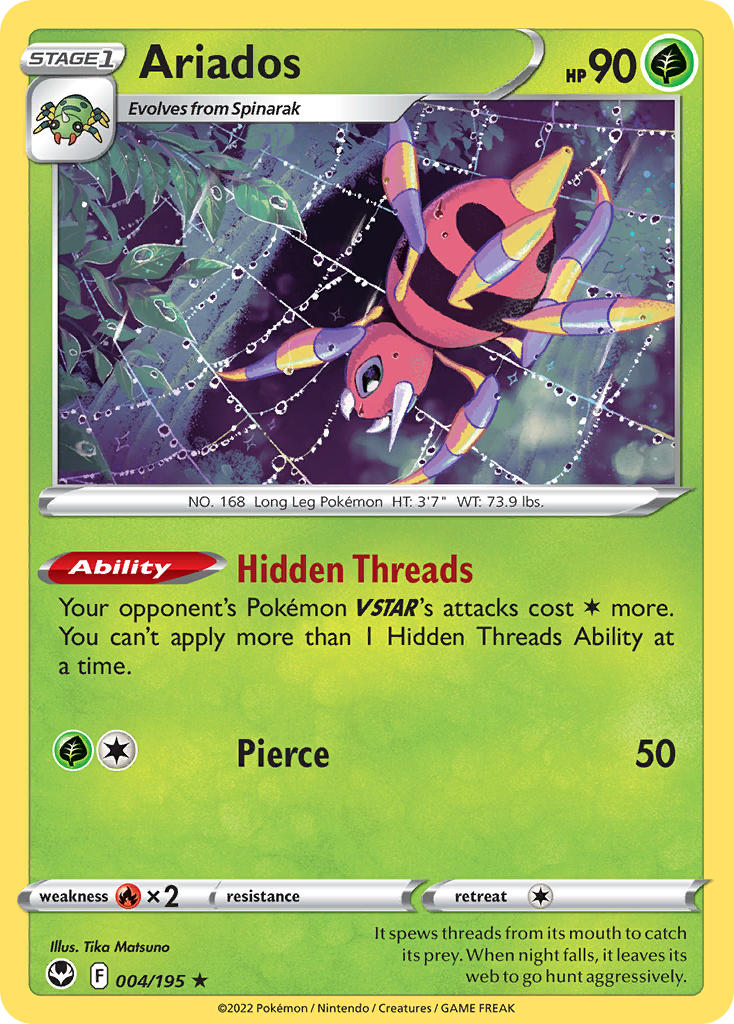 ポケモンカード　アリアドス　e psa10 アリアドス (SIT 4/195) - Sword & Shield - Silver Tempest