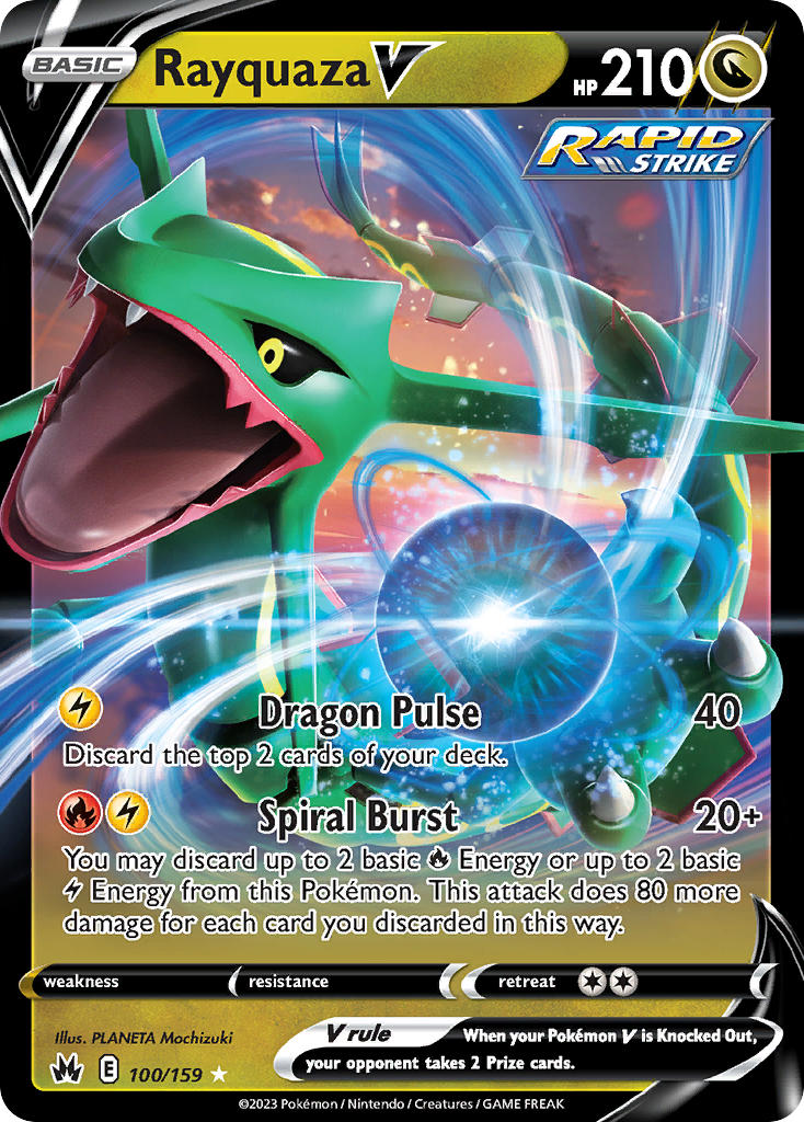 Rayquaza V (CRZ 100/159) - Crown Zenith | International Cardex