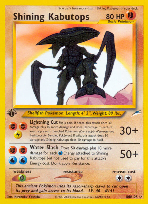 Shining Kabutops (N4 108/105) - Neo Destiny