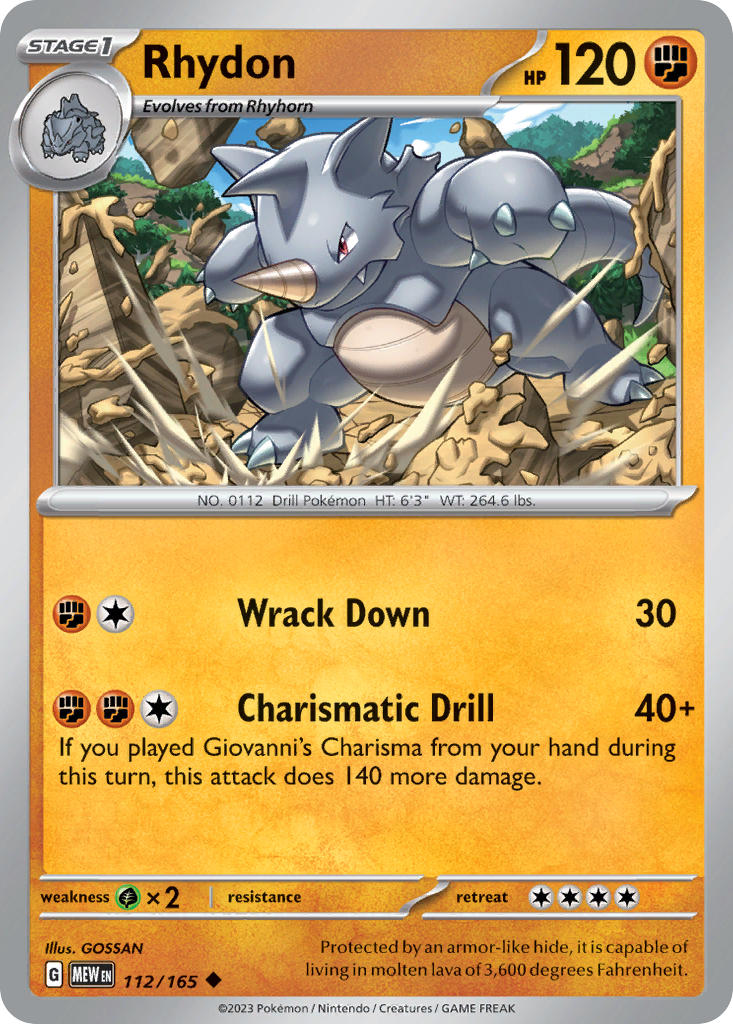 ポケモンカード Rhydon サイドン 英語版