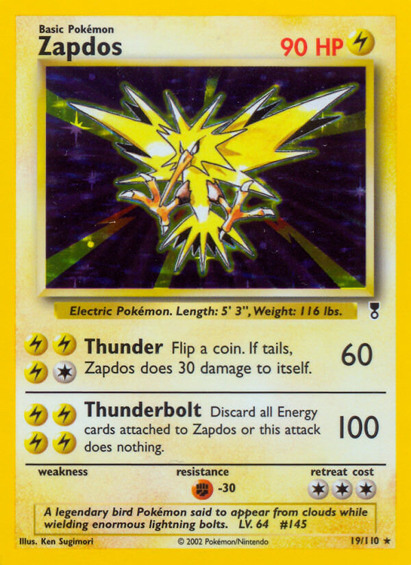 ポケモンカードe サンダー英語版　1枚 サンダー 英語版 旧裏 ポケモンカード Zapdos - メルカリ