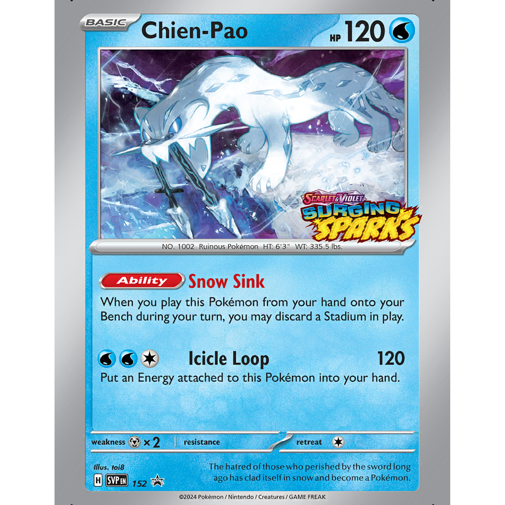 chien pao pokemon card price Amazon.com: Pokemon - Chien Pao ex 236/193 - Paldea Evolved