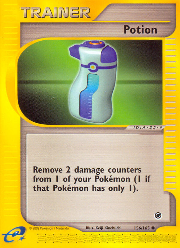 pokemon tcg pocket potion card (EX 156/165) - Expedition Base Set | International Cardex | Database + Card Tracker + Pack Opening Sim + Deck Builder Item Rarity How to Get The Potion