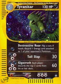 バンギラス tyranitar reverse foil 40/147 英語 2003 Nintendo Pokemon Aquapolis Tyranitar-Reverse Foil | PSA