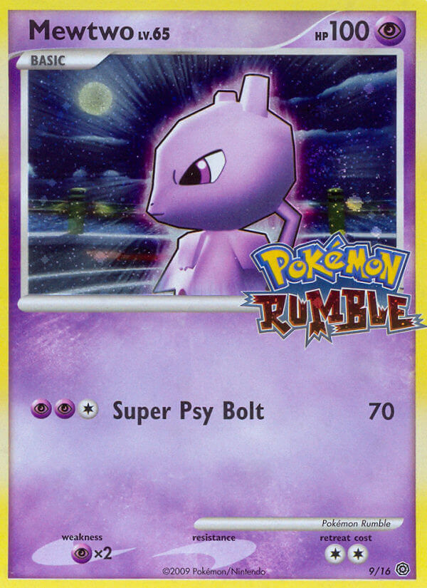 Mewtwo (RM 9/16) Pokémon Rumble Cardex internacional Base de