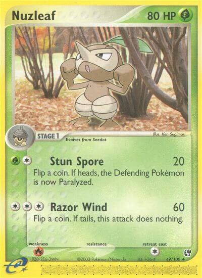 nuzleaf pokemon card value TCG - s6K - 047/070 (C) Weakness / Resistance / Retreat Cost Nuzleaf - Mega Evolution |