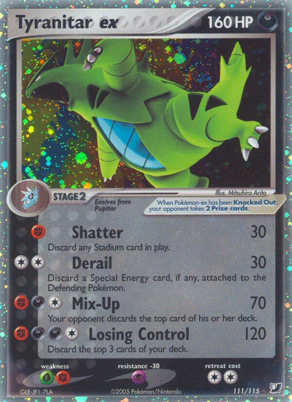 【PSA10】バンギラスEX/Tyranitar EX ポケモンカード Tyranitar ex (Non-Holo) 017/017 POP Series 1 Regular for