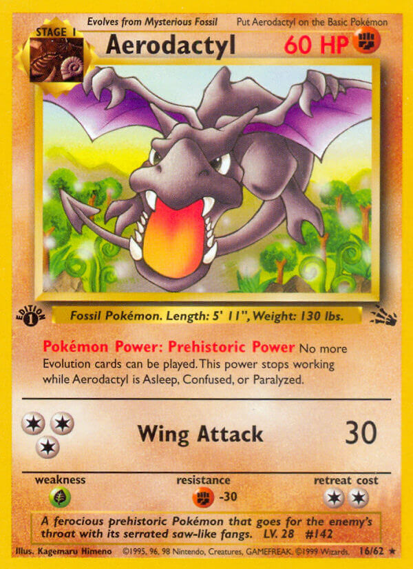 Aerodactyl (FO 16/62) - Fossil | International Cardex | Card