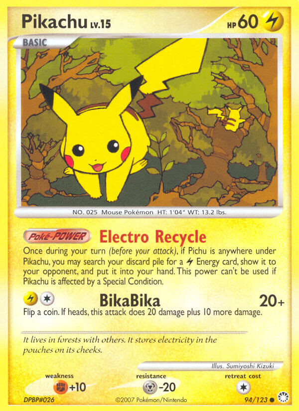 No.938 ポケモン　ピカチュウ ピカチュウ (MT 94/123) - Diamond & Pearl - Mysterious