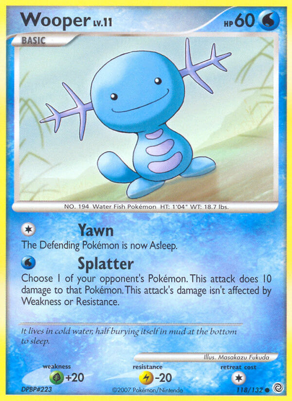 Wooper (SW 118/132) - Diamond & Pearl - Secret Wonders | International  Cardex | Card Database + Card Tracker + Pack Opening Sim + Deck Builder |  Pokos