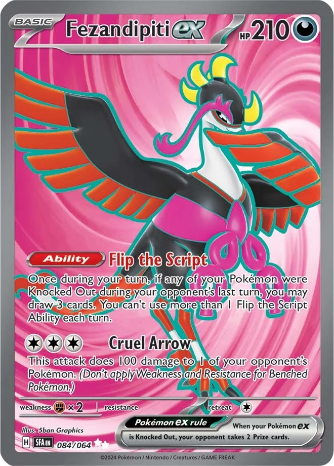 ● キズ　ポケモンカードダス　FILE No.000 N4945 キチキギス ex (SFA 84/64) - Shrouded Fable