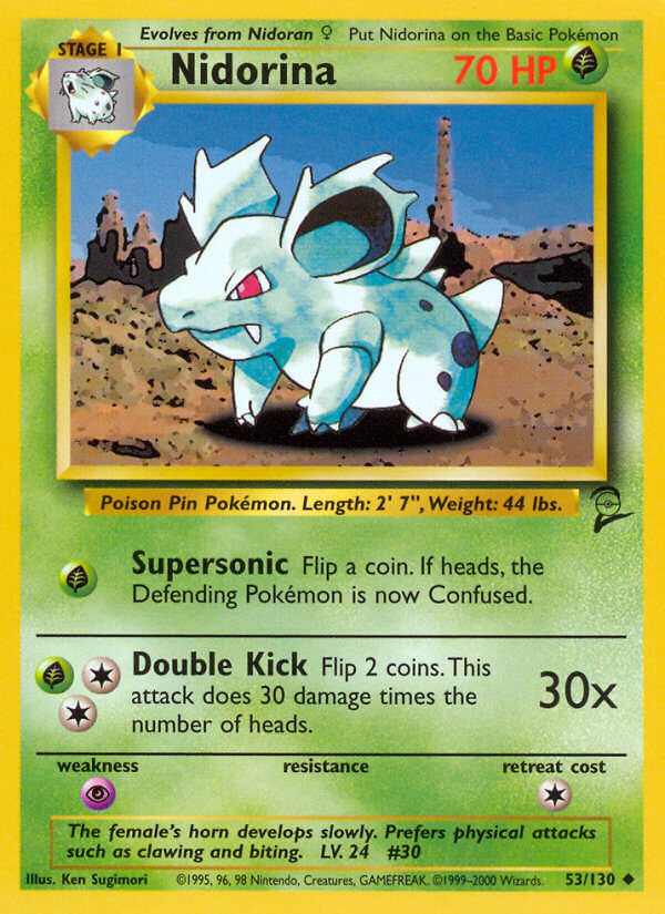 Nidorina (B2 53/130) - Base Set 2 | International Cardex | Card Database +  Card Tracker + Pack Opening Sim + Deck Builder | Pokos