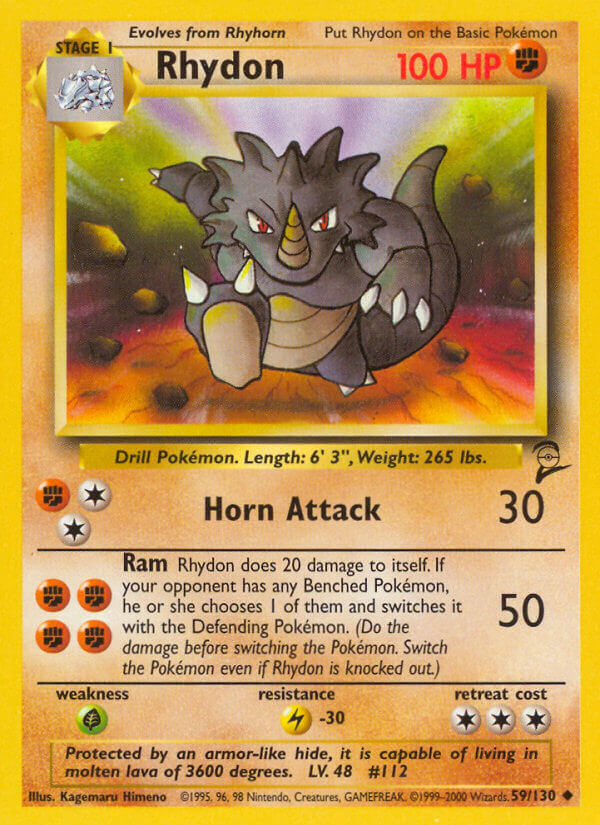 Rhydon (B2 59/130) - Base Set 2 | International Cardex | Card