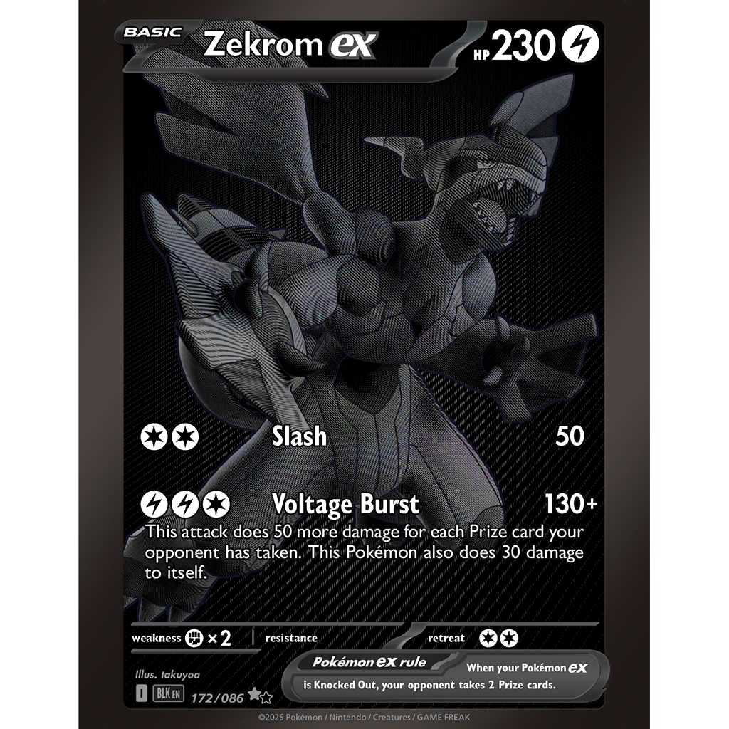 Zekrom ex (BLK 172/86) - Black Bolt | Pokémon TCG | Pokéos Zekrom ex (BLK 172/86) - Black Bolt | Pokémon TCG | Pokéos