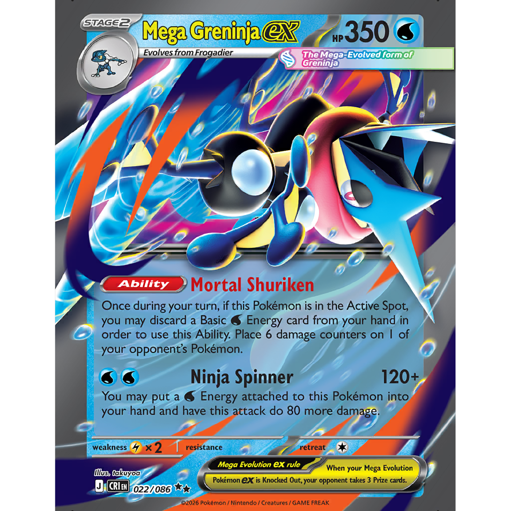 Mega Greninja ex (CRI 22/86) - Chaos Rising | International Cardex