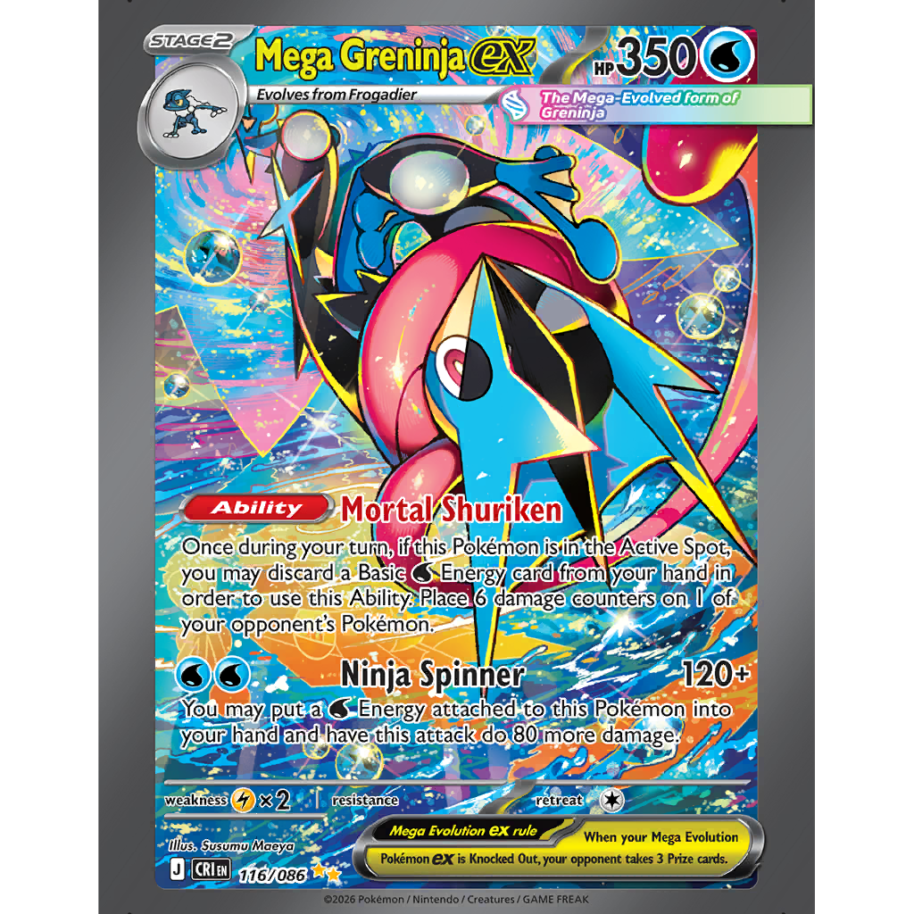 Mega Greninja ex (CRI 116/86) - Chaos Rising | International