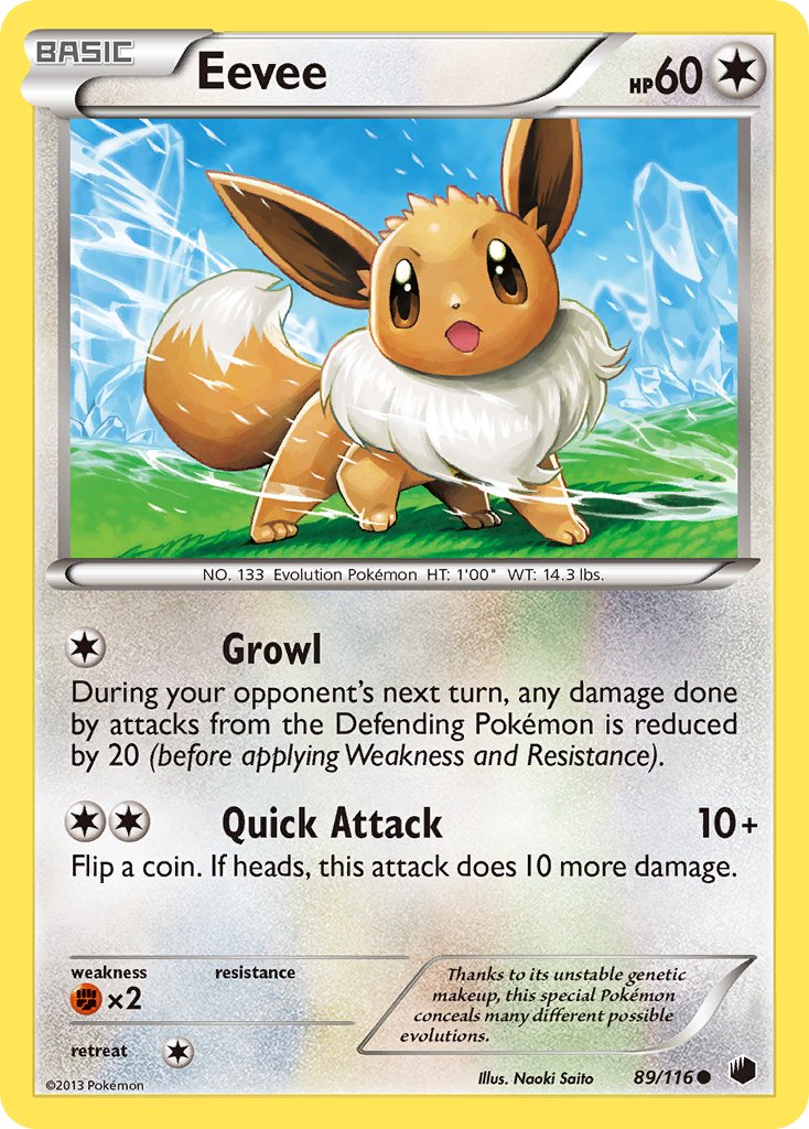 Eevee (PLF 89/116) - Black & White - Plasma Freeze