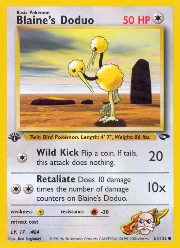 Blaine's Doduo (G2 61/132) - Gym Challanges | International Cardex