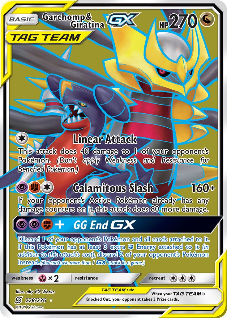 Garchomp & Giratina GX (UNM 228/236) - Sun & Moon - Unified Minds