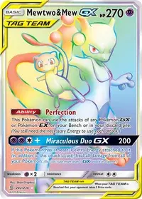 Mewtwo & Mew Tag Team GX (UNM 71/236) - Sun & Moon - Unified Minds