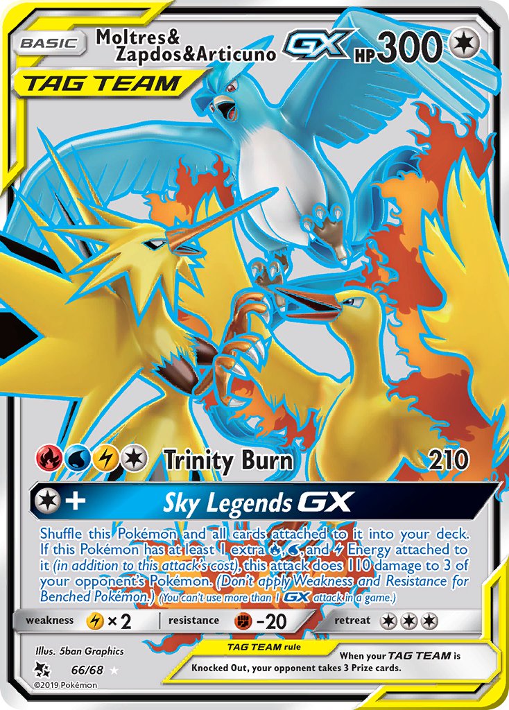 タッグGX Moltres & Zapdos & Articuno Tag Team GX Black💥Fan Art NM | eBay