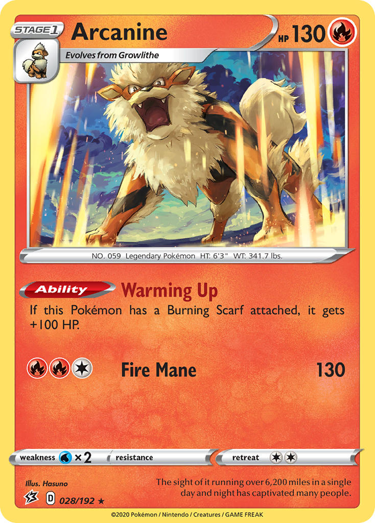 Arcanine (RCL 28/192) - Sword & Shield - Rebel Clash