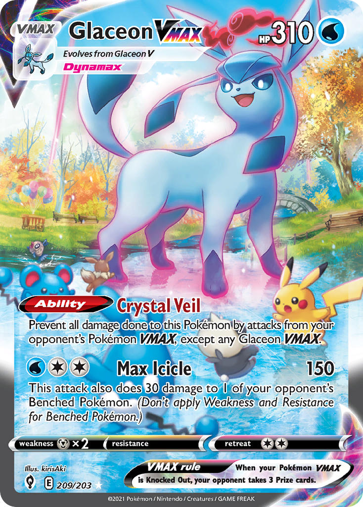 2023 GLACEON ポケモンカード #089 GEM MT 2023 GLACEON ポケモンカード #089 GEM MT Glaceon VMAX (EVS