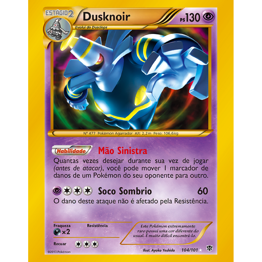 Dusknoir ポケモンカード 104/101 Dusknoir (PLB 104/101) - Black & White - Plasma Blast