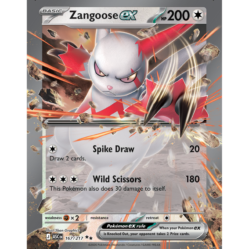 Zangoose ex (ASC 167/217) - Ascended Heroes | International Cardex