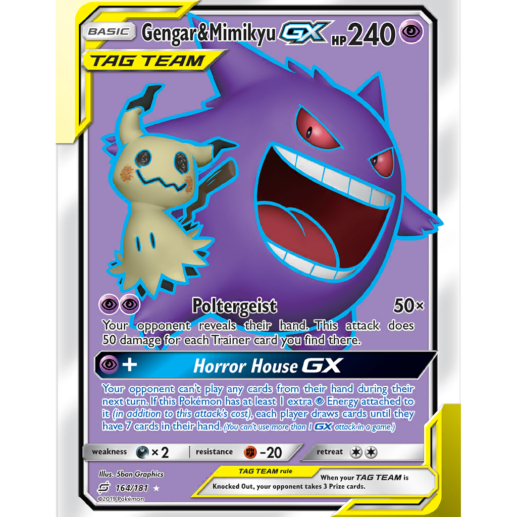 Gengar & Mimikyu GX (TEU 164/181) - Sun & Moon - Team Up