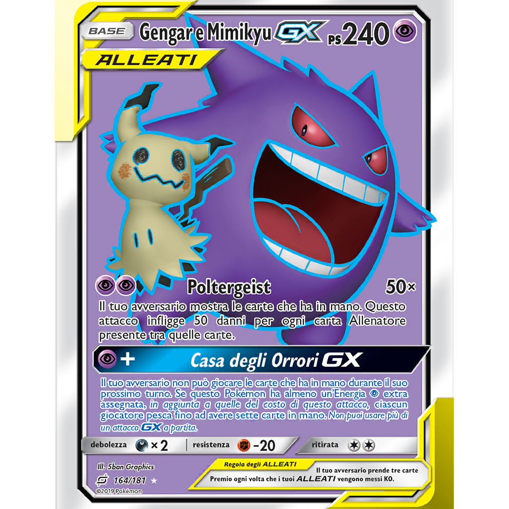 Gengar e Mimikyu GX (TEU 164/181) - Gioco di Squadra | Cardex