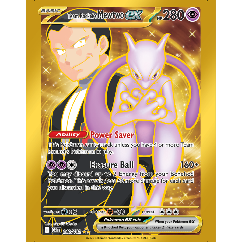 [美品]Team Rocket Mewtwo EX Team Rocket's Mewtwo ex Box