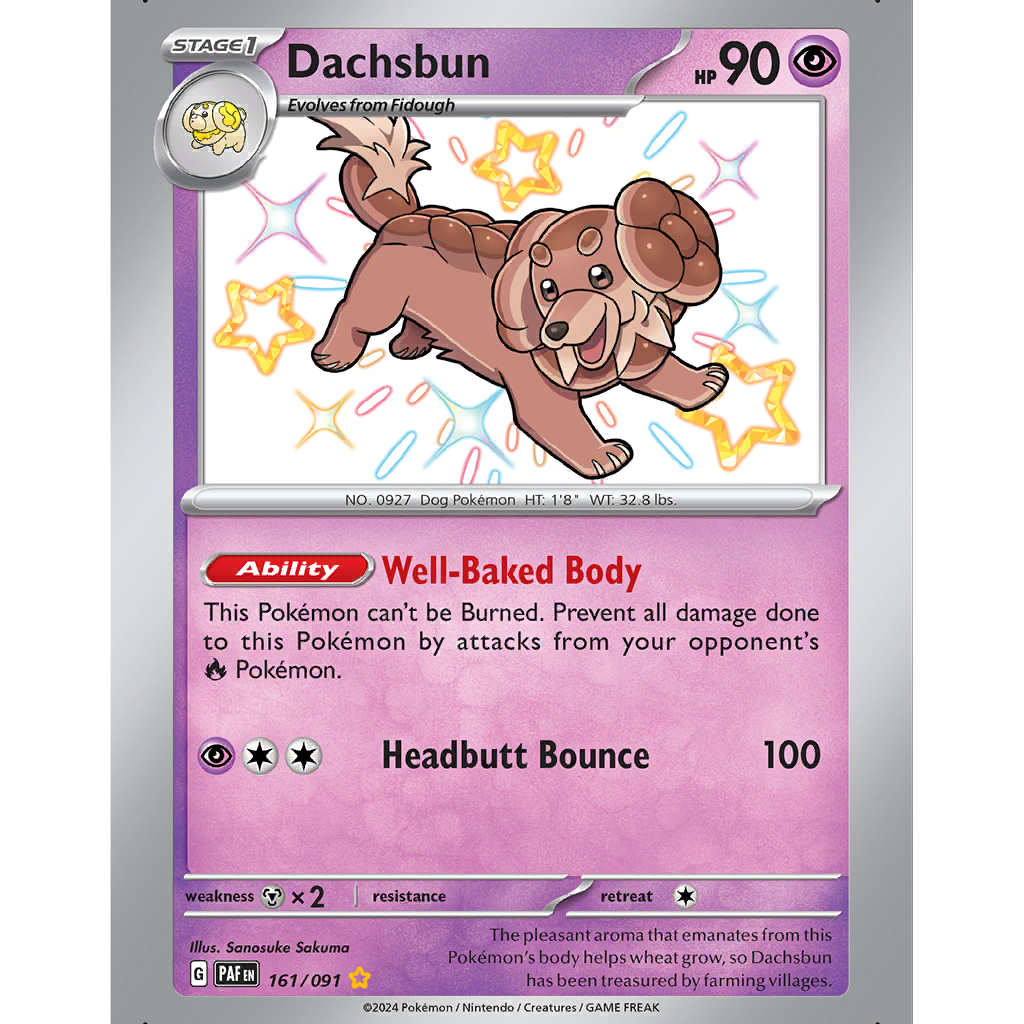 Dachsbun (PAF 161/91) - Scarlet & Violet - Paldean Fates