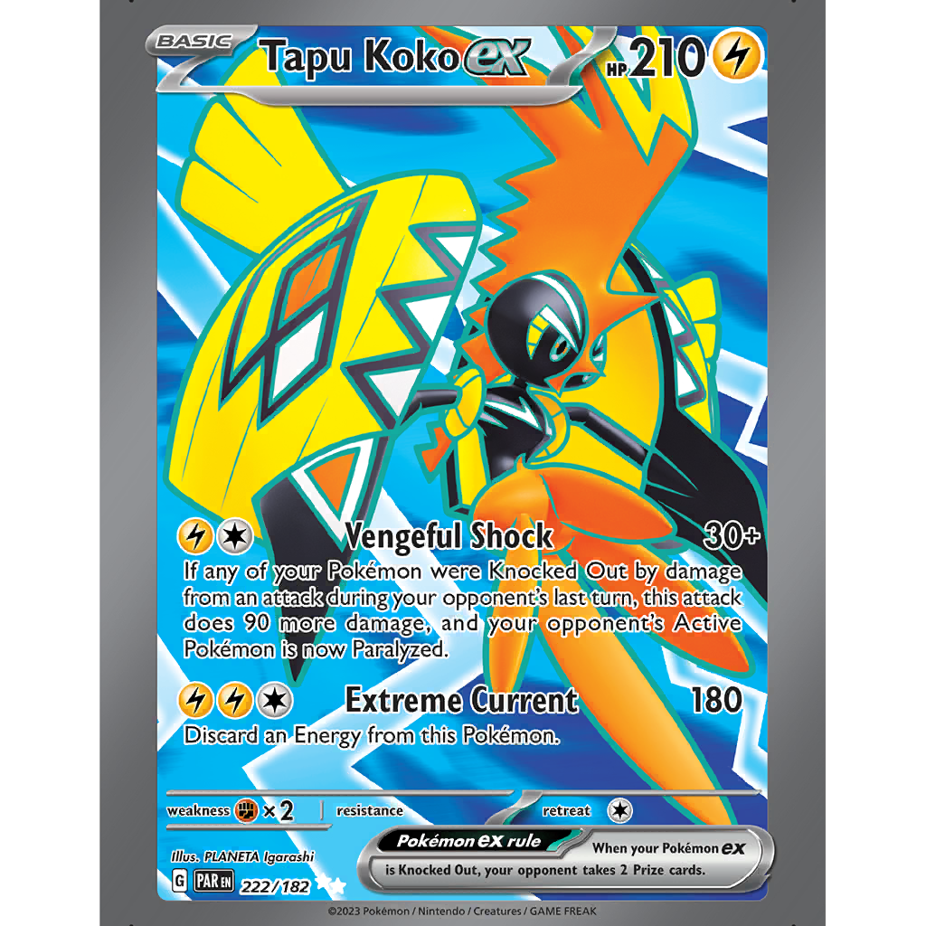 Tapu Koko ex (PAR 222/182) - Scarlet & Violet - Paradox Rift