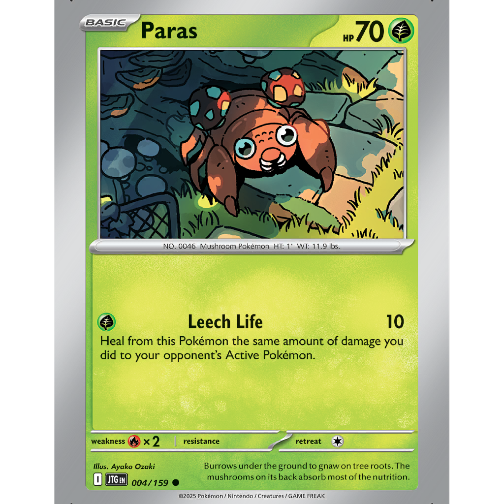 Parasect MEWen 047/165 RH Reverse Holo – PokeChalet, image size:1024x1024