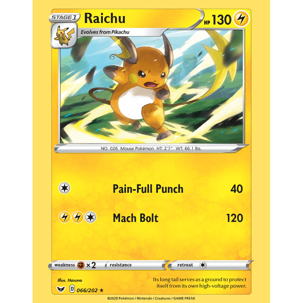 Raichu (SSH 66/202) - Sword & Shield | International Cardex | Card