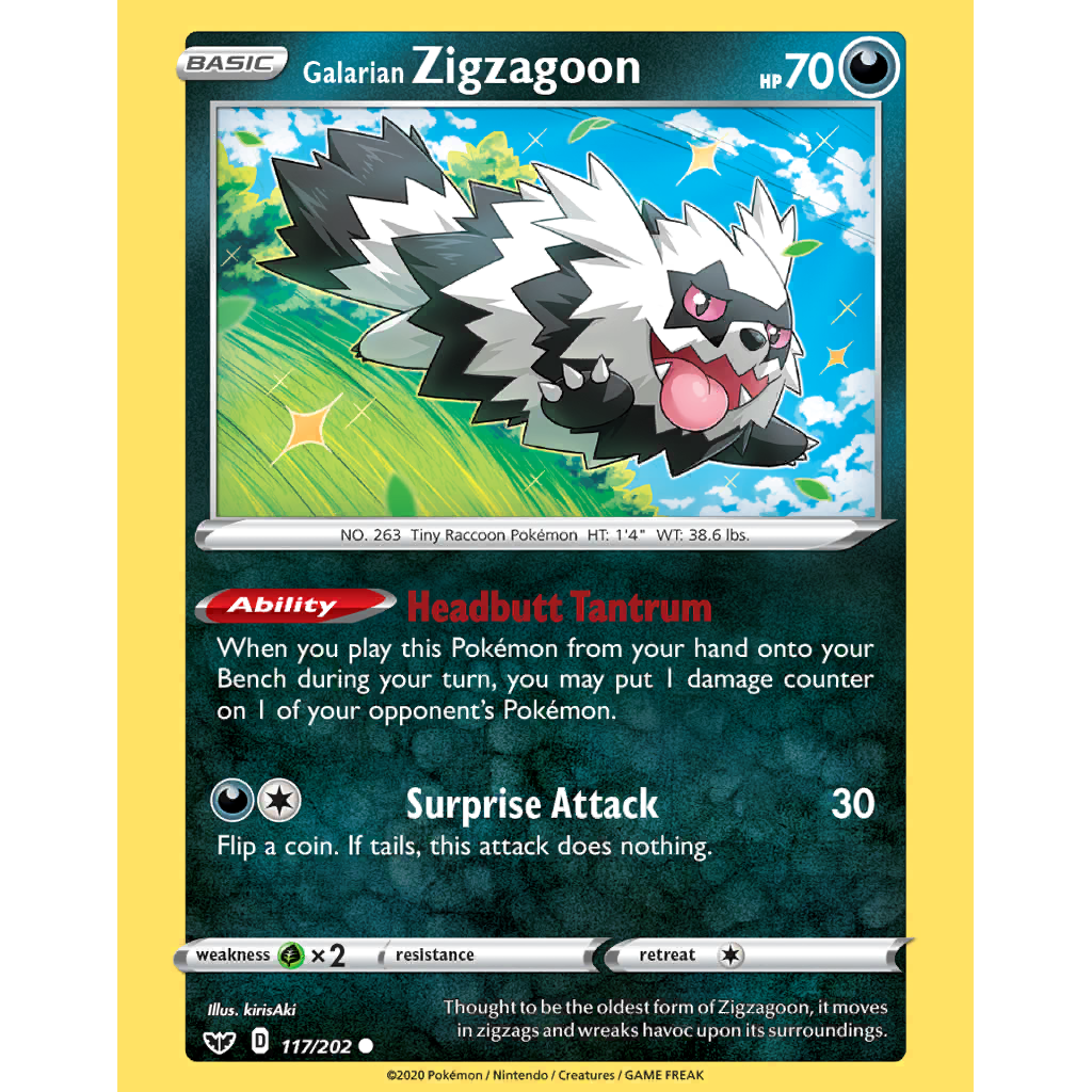 Galarian Zigzagoon (SSH 117/202) - Sword & Shield | International