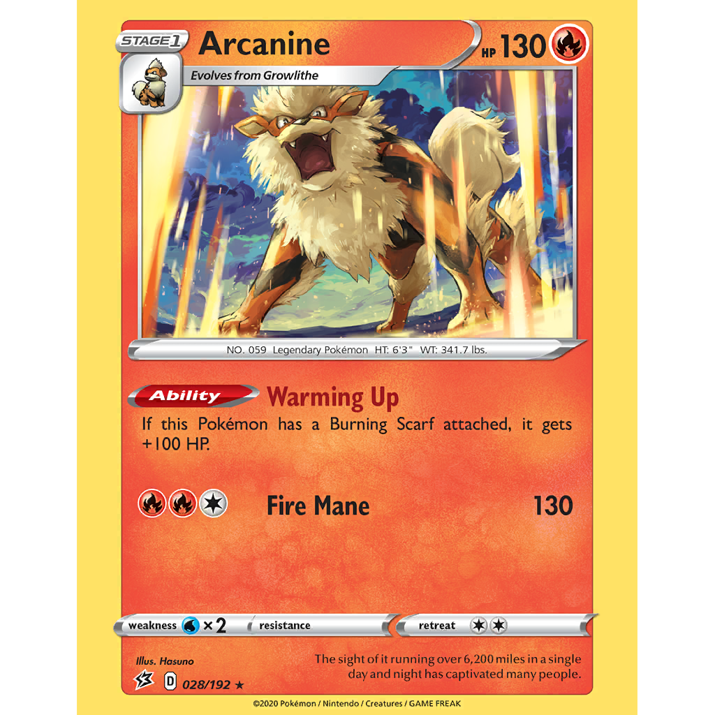 Arcanine (RCL 28/192) - Sword & Shield - Rebel Clash