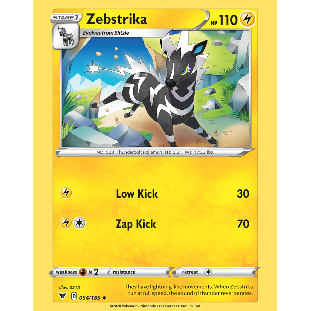ポケモン - Zaki Zebstrika (VIV 54/185) - Sword & Shield - Vivid Voltage