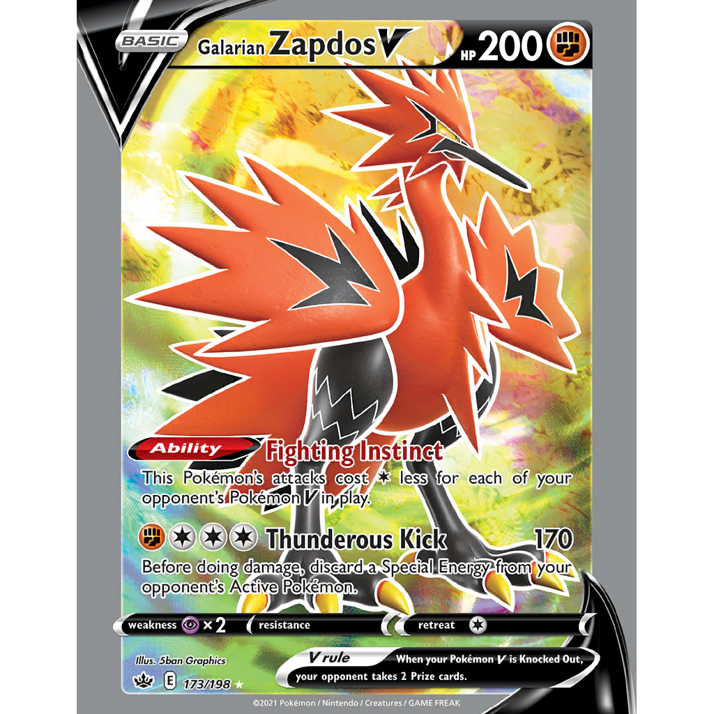 Galarian Zapdos V (CRE 173/198) - Sword & Shield - Chilling Reign