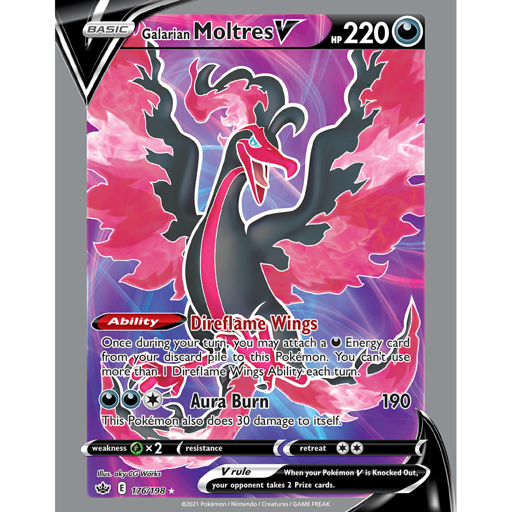 Galarian Moltres V (CRE 176/198) - Sword & Shield - Chilling Reign