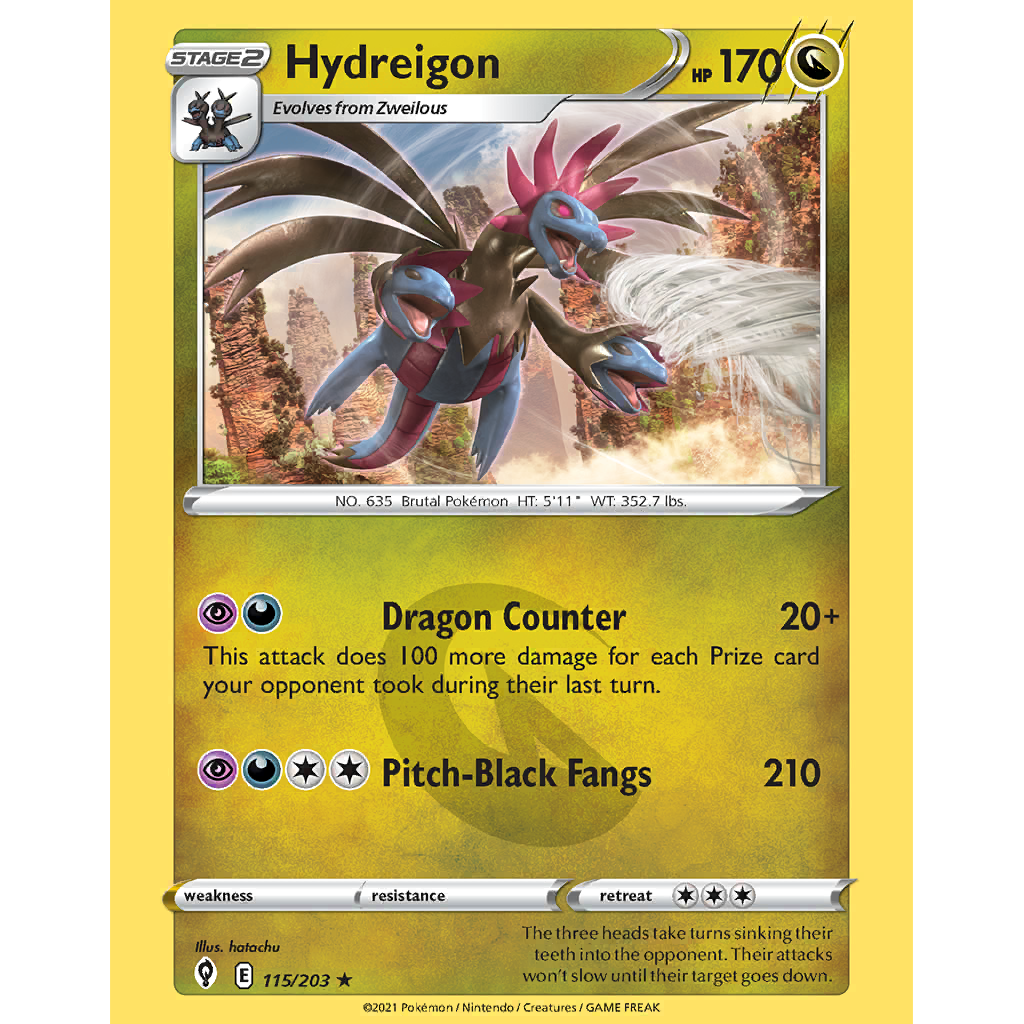 Hydreigon (EVS 115/203) - Sword & Shield - Evolving Skies