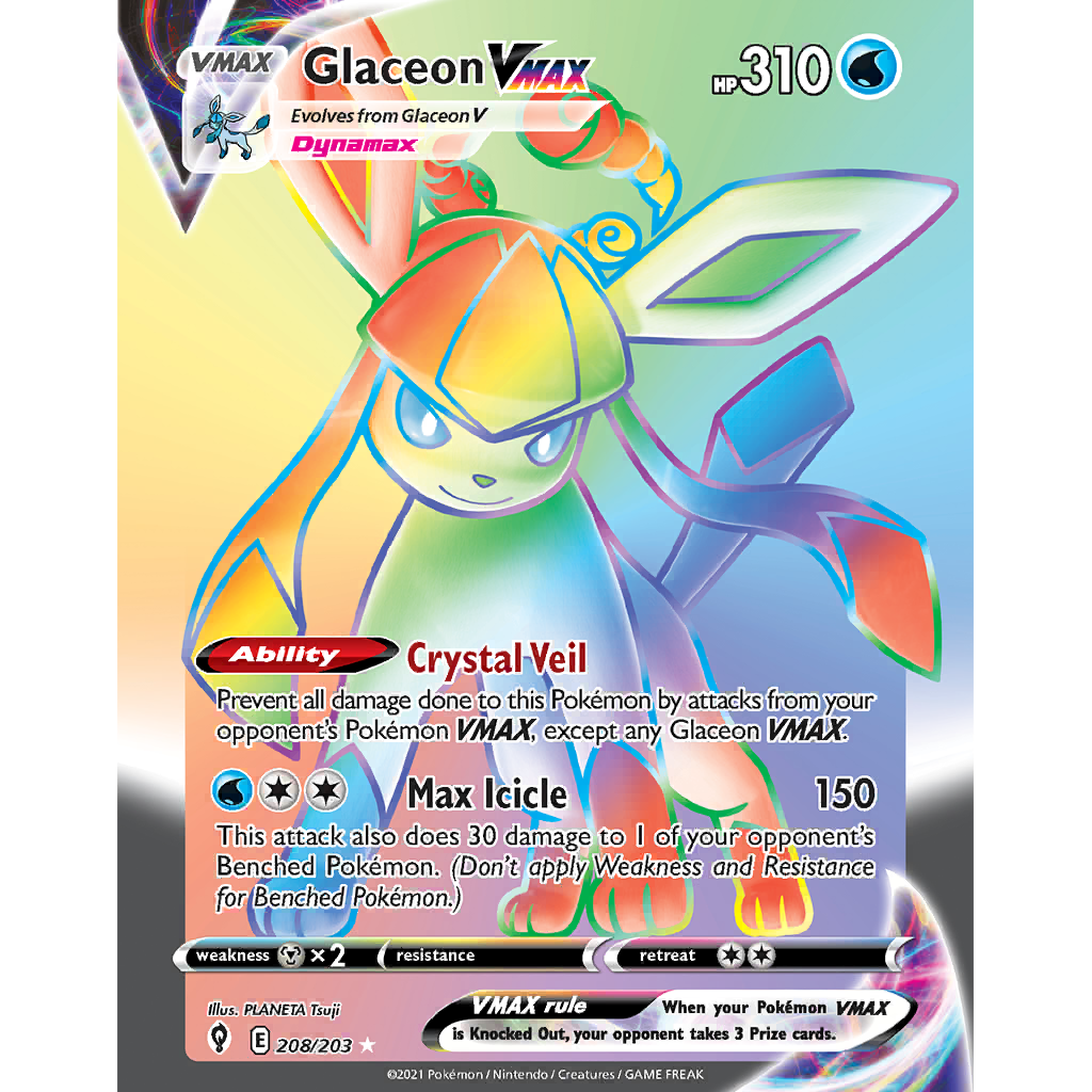 Glaceon VMAX (EVS 208/203) - Sword & Shield - Evolving Skies