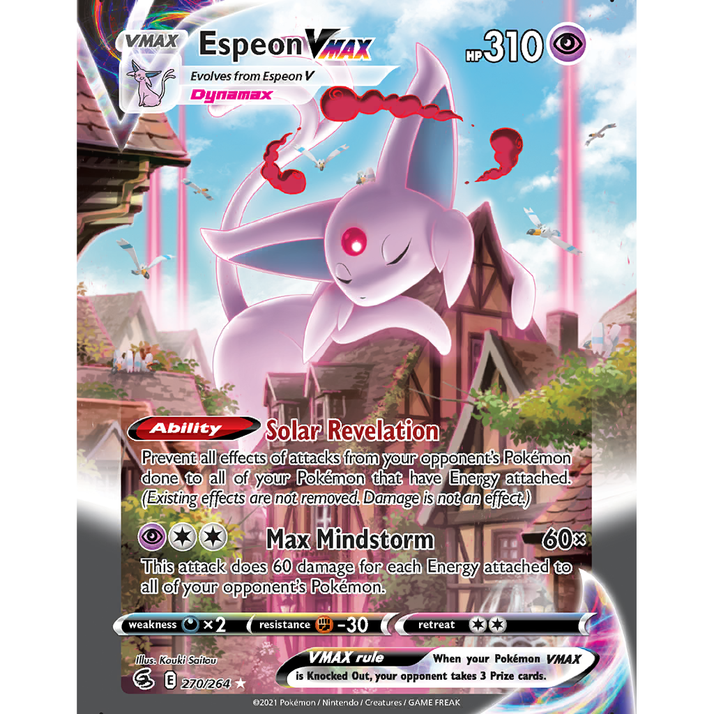 ポケモンカードゲーム Espeon VMAX Espeon VMAX (FST 270/264) - Sword & Shield - Fusion Strike