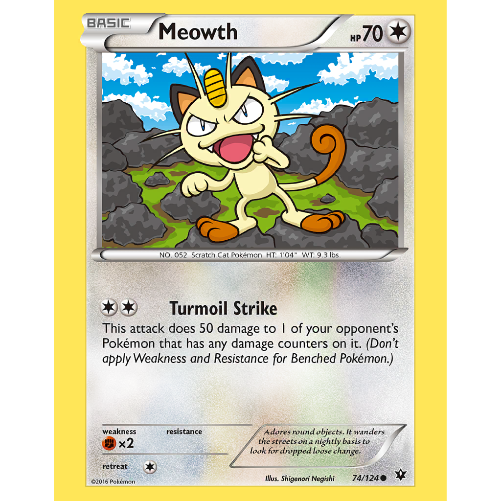 Meowth (FCO 74/124) - XY - Fates Collide | International Cardex