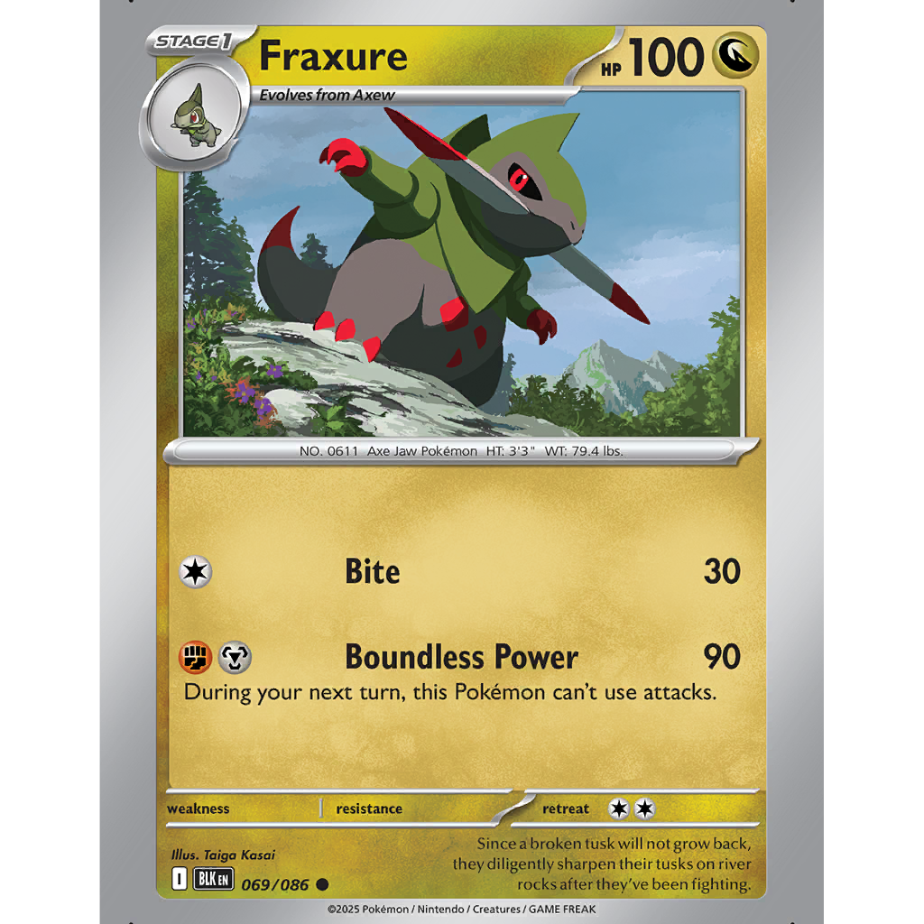 Fraxure (BLK 69/86) - Black Bolt | International Cardex | Card